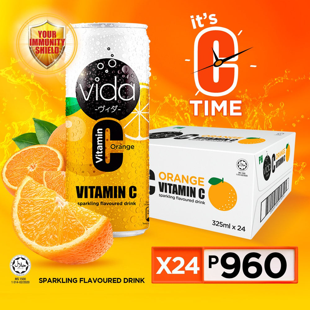 Vida C Orange Vitamin C Sparkling Drink (Box of 24)