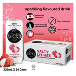 Order Now: Vida Zero- Salty Lychee Sparkling Drink (325ml x 24)