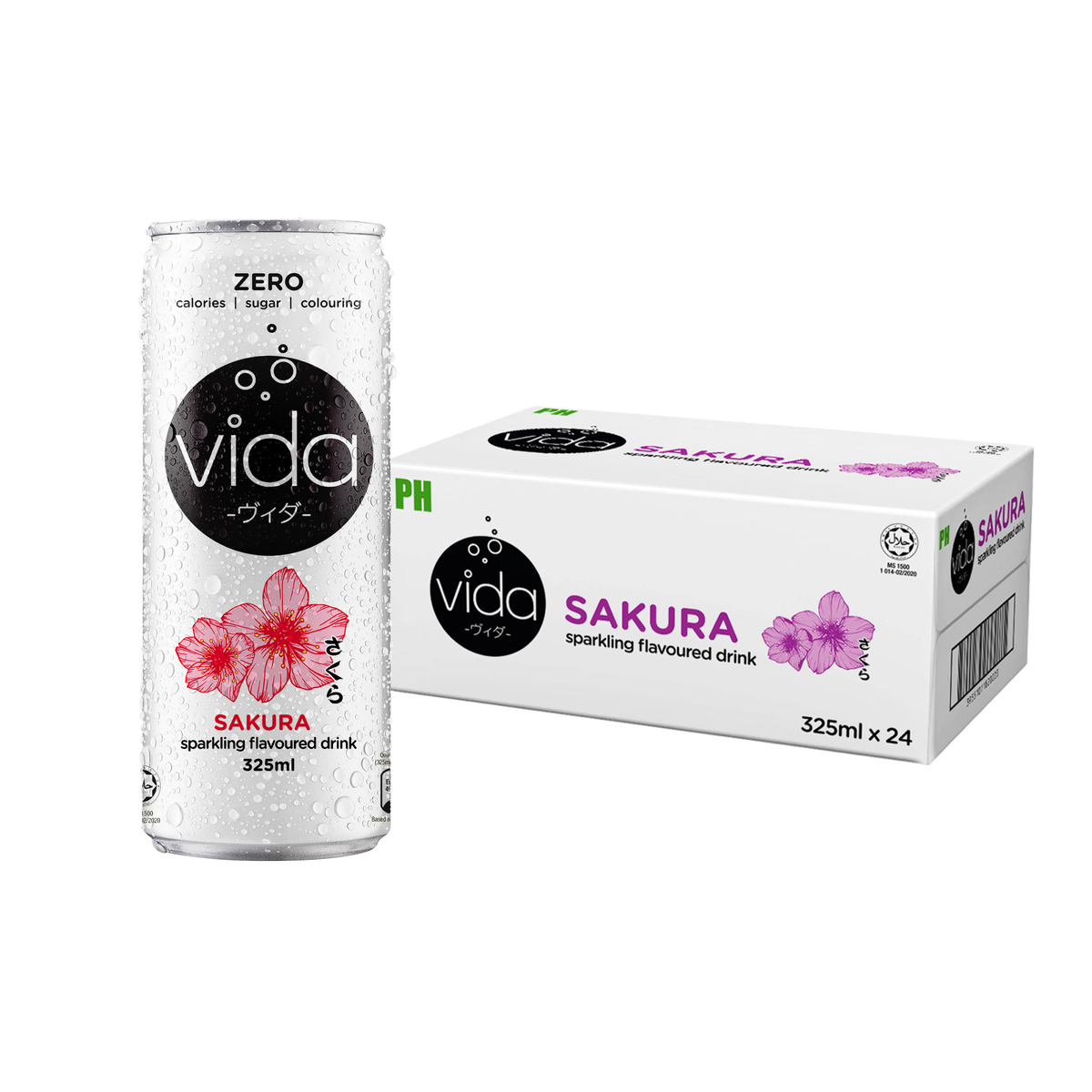 Order Now: Vida Zero- Sakura Sparkling Drink (325ml x 24) – PacSyn