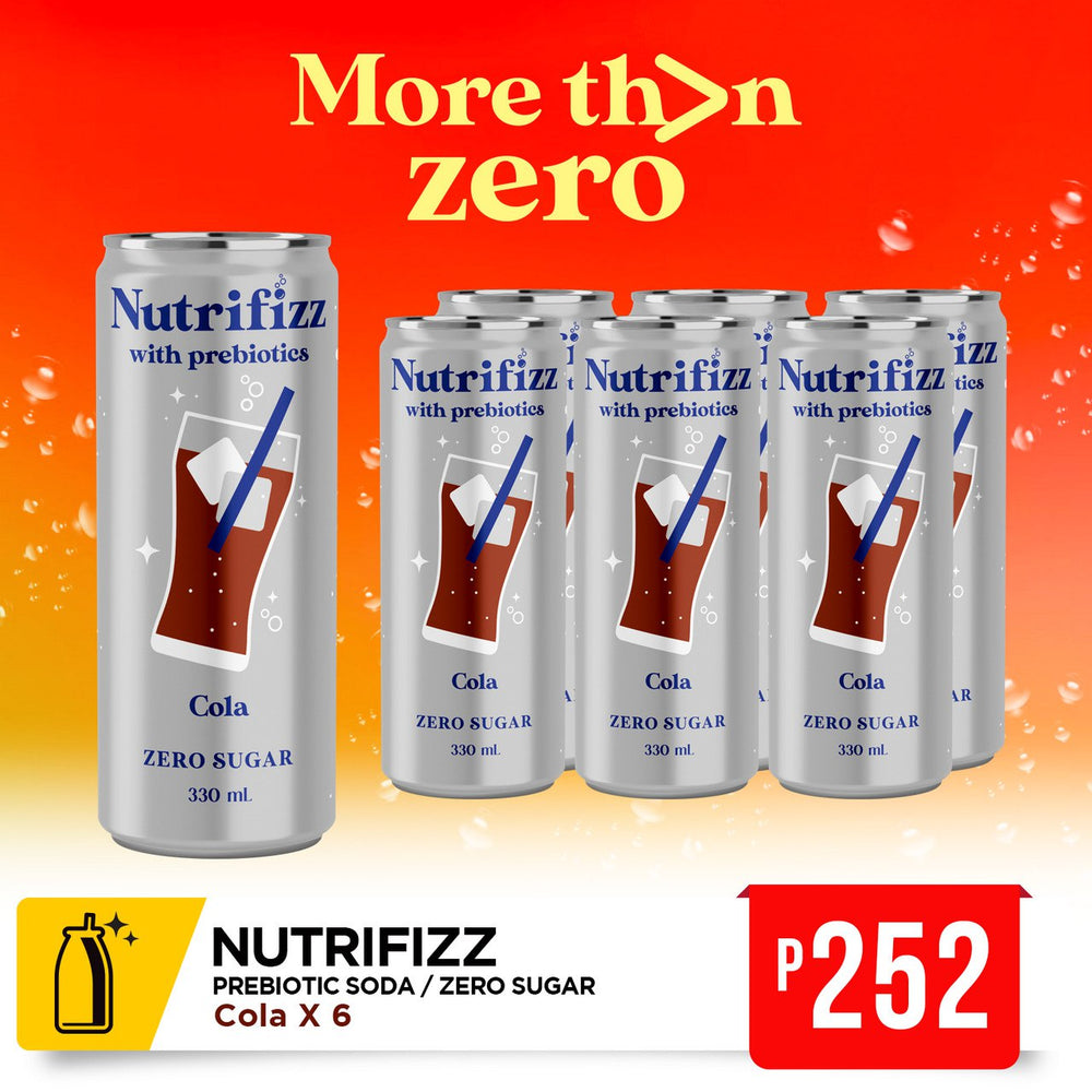 Nutrifizz Prebiotic Soda - Cola Flavour 330mlx6