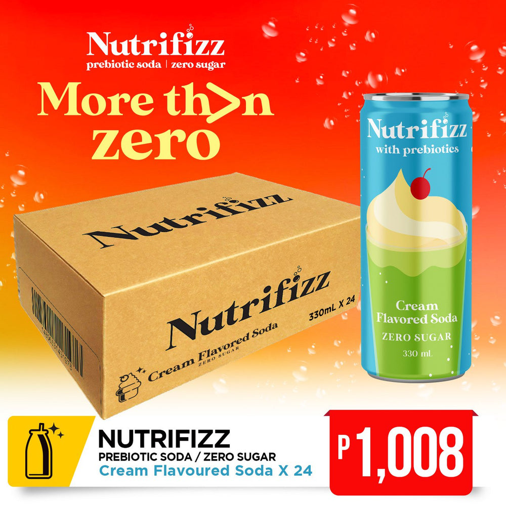 Nutrifizz Prebiotic Soda - Cream Soda Flavour 330mlx24