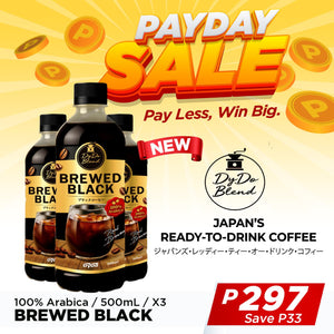 Dydo Blend Brewed Coffee - Black 500ml x3