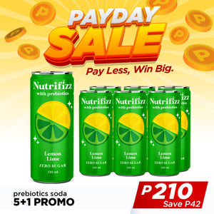 Nutrifizz Prebiotic Soda - Lemon Lime 330mlx6