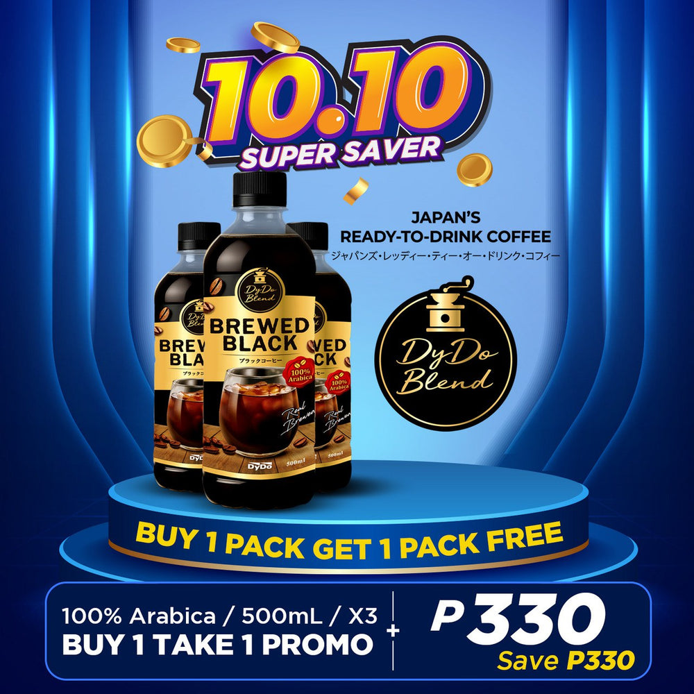 Dydo Blend Brewed Coffee - Black 500ml x3