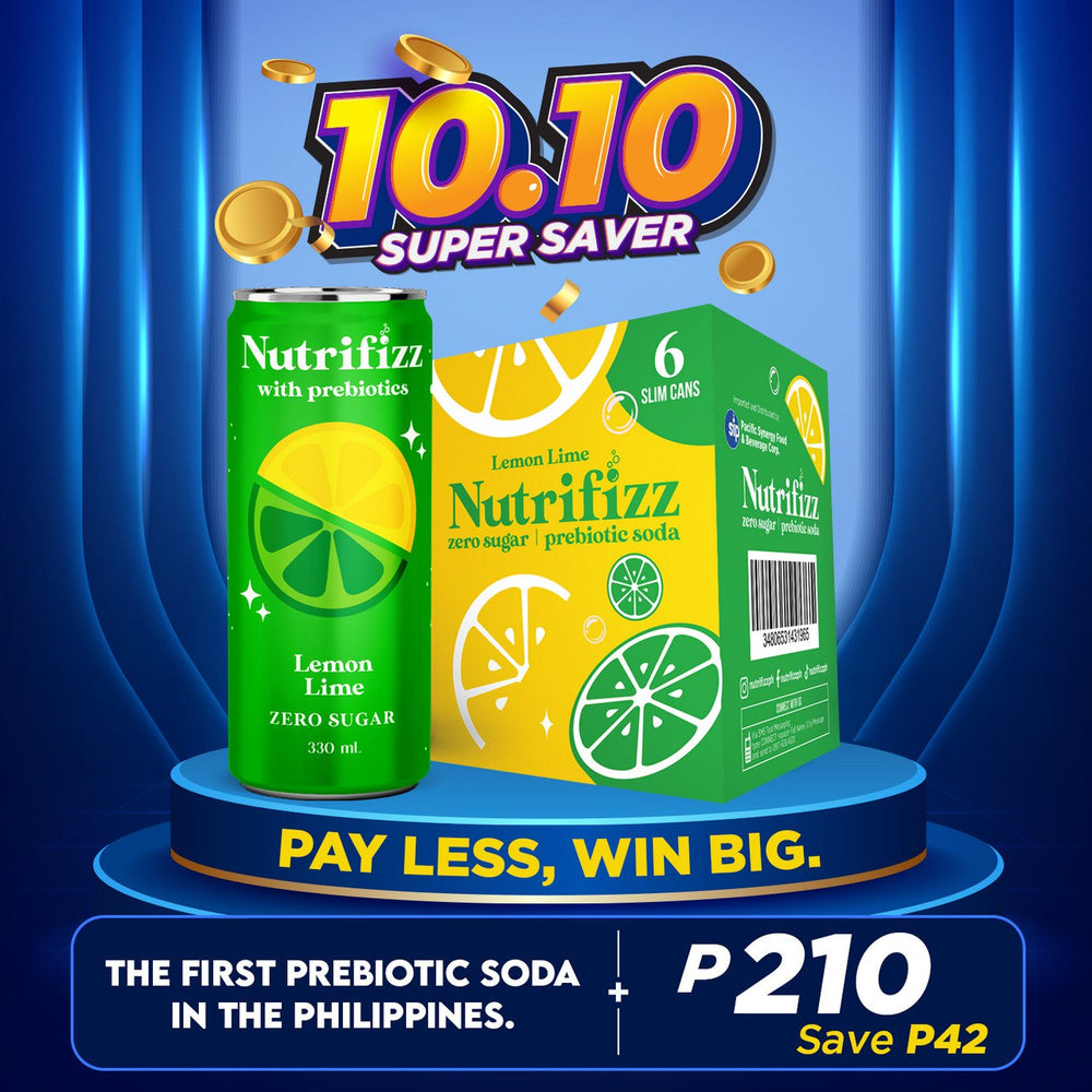 Nutrifizz Prebiotic Soda - Lemon Lime 330mlx6