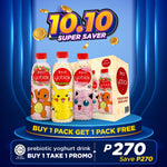YOBICK YOGHURT DRINK POKEMON -Box of 6 (2 Sakura, 2 Original, 2 Fuji Apple)