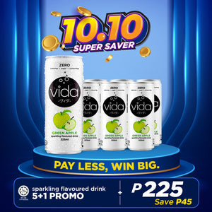 Vida Zero Green Apple Sparkling Drink (Pack of 6)