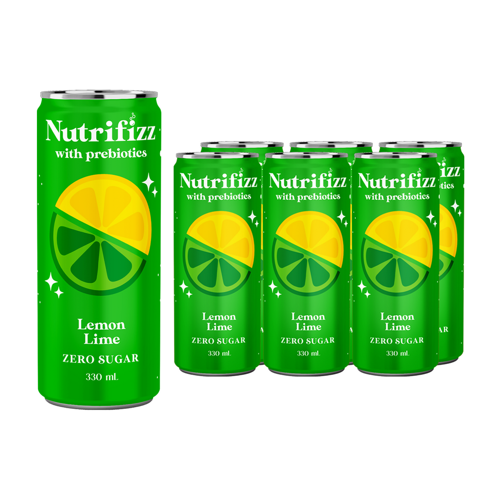 Nutrifizz Prebiotic Soda - Lemon Lime 330mlx6