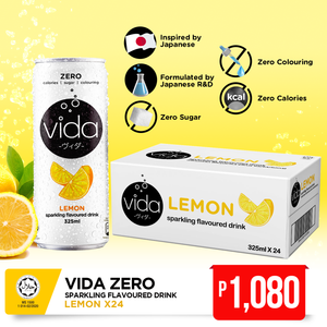 Order Now: Vida Zero- Lemon Sparkling Dink (325ml x 24)
