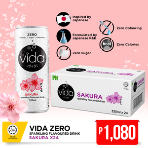 Order Now: Vida Zero- Sakura Sparkling Drink (325ml x 24)