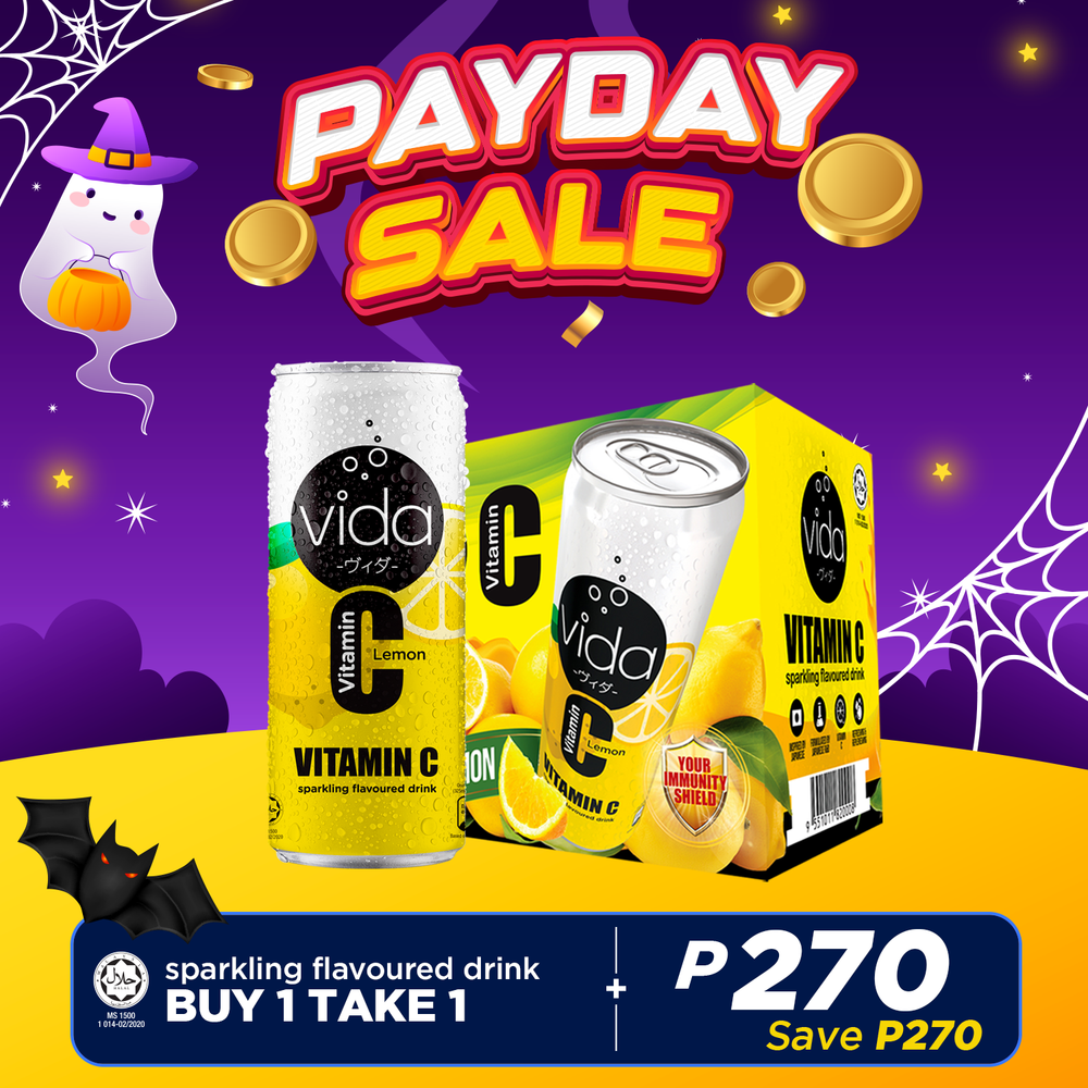 (BUY ONE TAKE ONE) VIDA C Vitamin C Sparkling Drinks - (Box of 6)