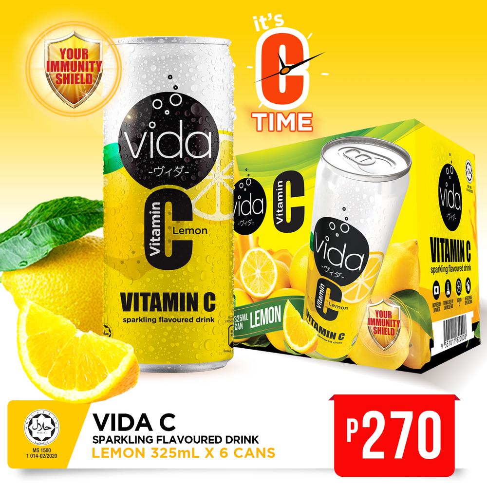 Order Now: VIDA C Vitamin C Sparkling Drinks - (Box of 6)