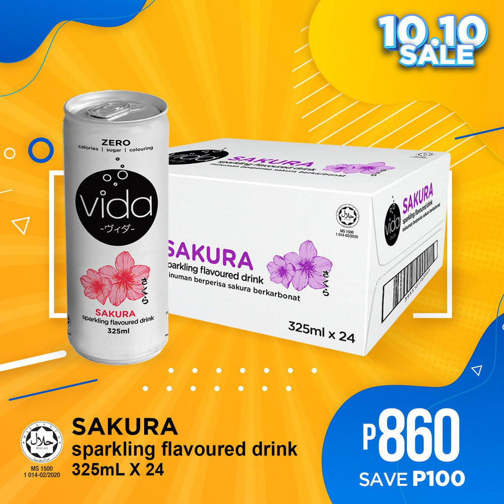 Order Now: Vida Zero- Sakura Sparkling Drink (325ml x 24)