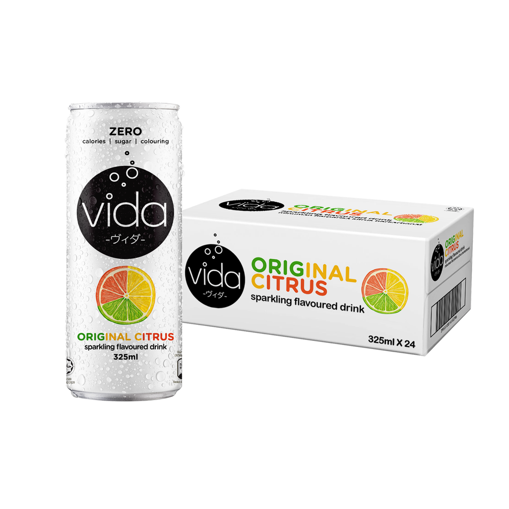 Order Now: Vida Zero- Original Citrus Sparkling Drink (325ml x 24)