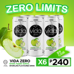 Vida Zero Green Apple Sparkling Drink (Pack of 6)