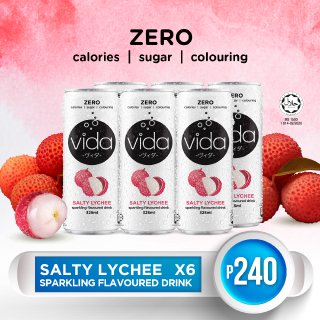 Vida Zero- Salty Lychee Sparkling Drink (325ml x 6)