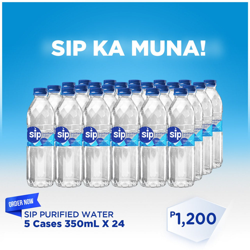 Order Now: SIP PURIFIED WATER - 5 Cases 350ml x24