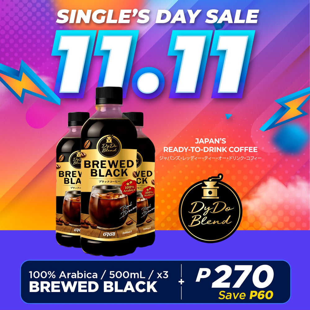 Dydo Blend Brewed Coffee - Black 500ml x3