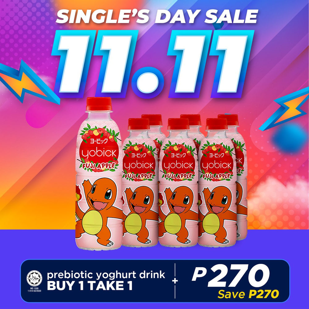 (BUY ONE TAKE ONE) Yobick Prebiotic Yoghurt Drink - Fuji Apple (310ml x6)