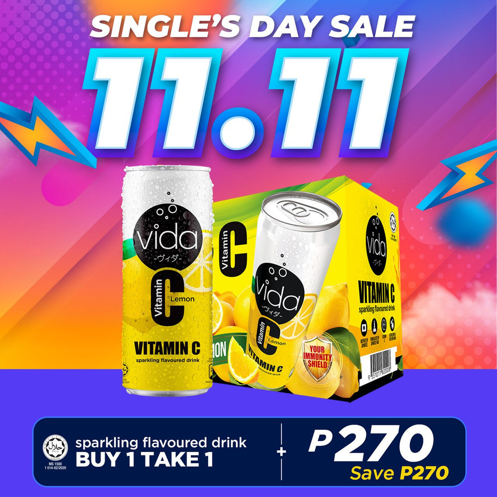 (BUY ONE TAKE ONE) VIDA C Vitamin C Sparkling Drinks - (Box of 6)