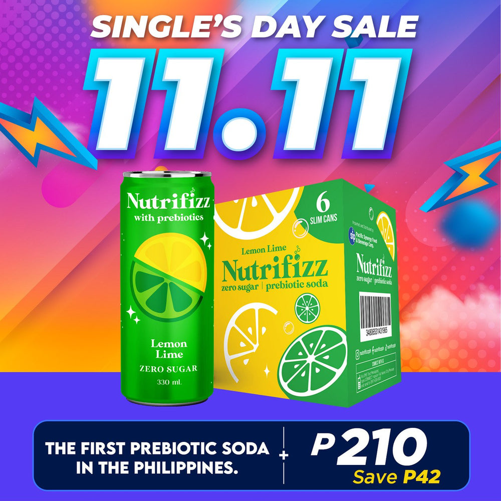 Nutrifizz Prebiotic Soda - Lemon Lime 330mlx6